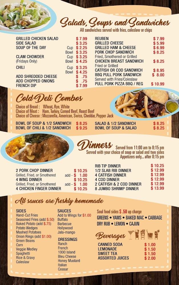 Toby's Tavern Menu image 1