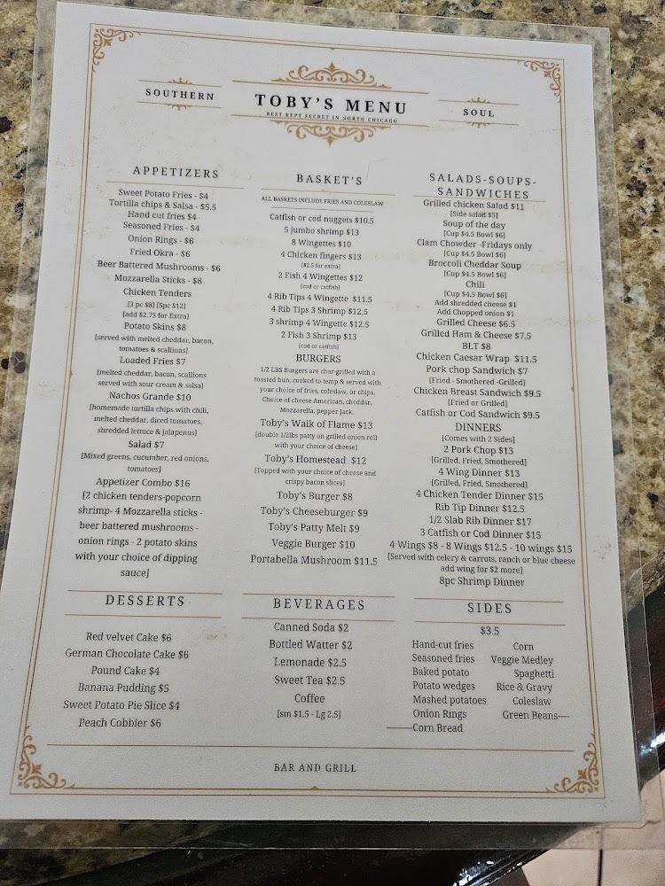 Toby's Tavern Menu image 2